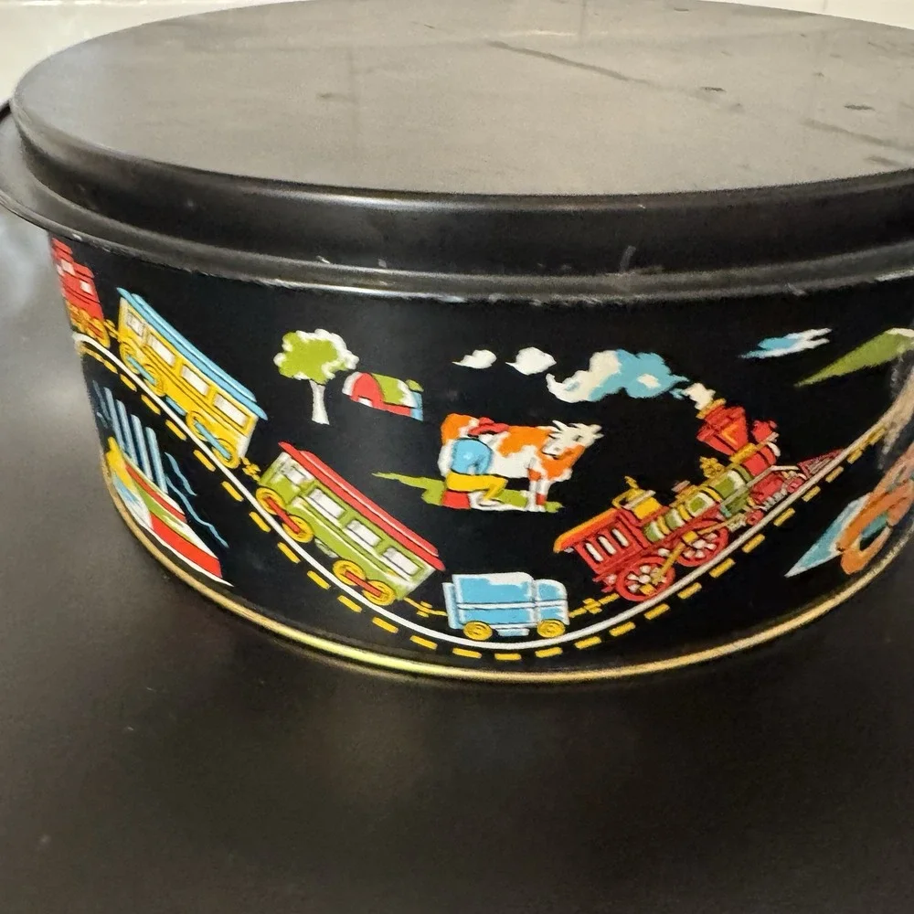 Vintage Bachman Bakery Railroad Train Tin And Tray 10